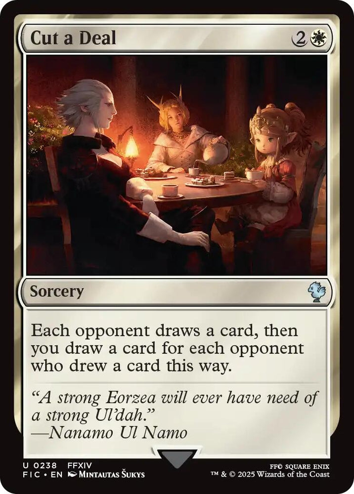 Image for Cut a Deal (Surge Foil) (238) [Commander: FINAL FANTASY] - Magic: The Gathering