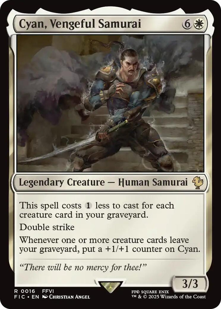 Image for Cyan, Vengeful Samurai (Surge Foil) (16) [Commander: FINAL FANTASY] - Magic: The Gathering