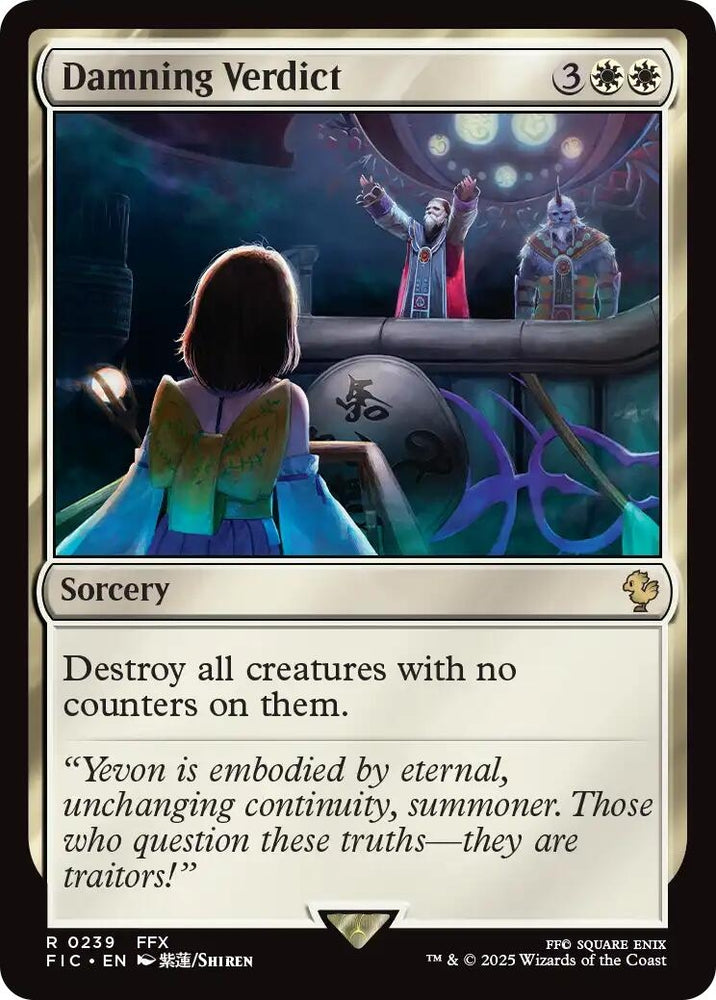 Image for Damning Verdict (Surge Foil) (239) [Commander: FINAL FANTASY] - Magic: The Gathering