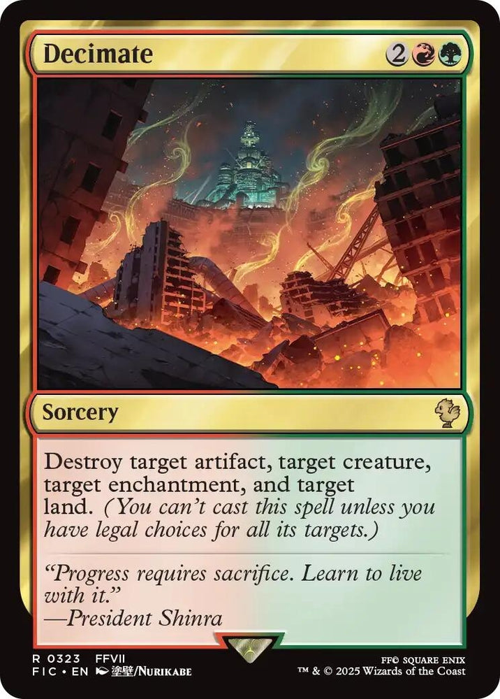 Image for Decimate (Surge Foil) (323) [Commander: FINAL FANTASY] - Magic: The Gathering