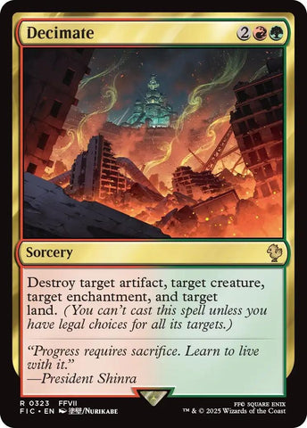 Image for Decimate (Surge Foil) (323) [Commander: FINAL FANTASY] - Magic: The Gathering