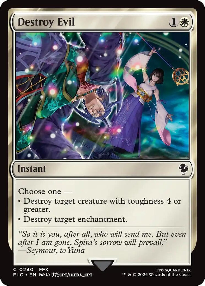 Image for Destroy Evil (Surge Foil) (240) [Commander: FINAL FANTASY] - Magic: The Gathering