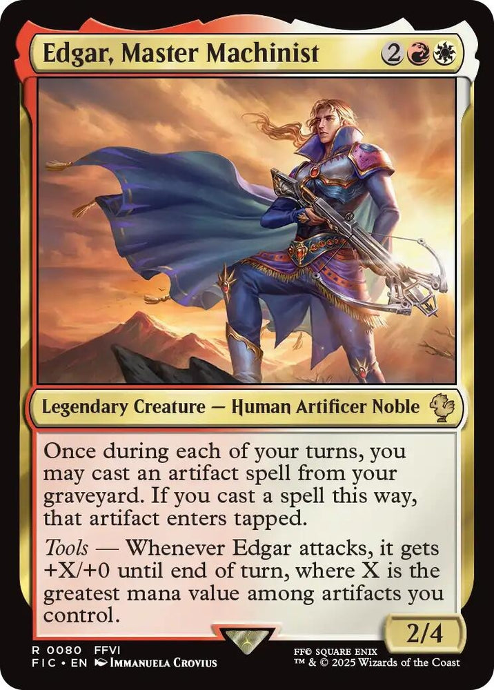 Image for Edgar, Master Machinist (Surge Foil) (80) [Commander: FINAL FANTASY] - Magic: The Gathering