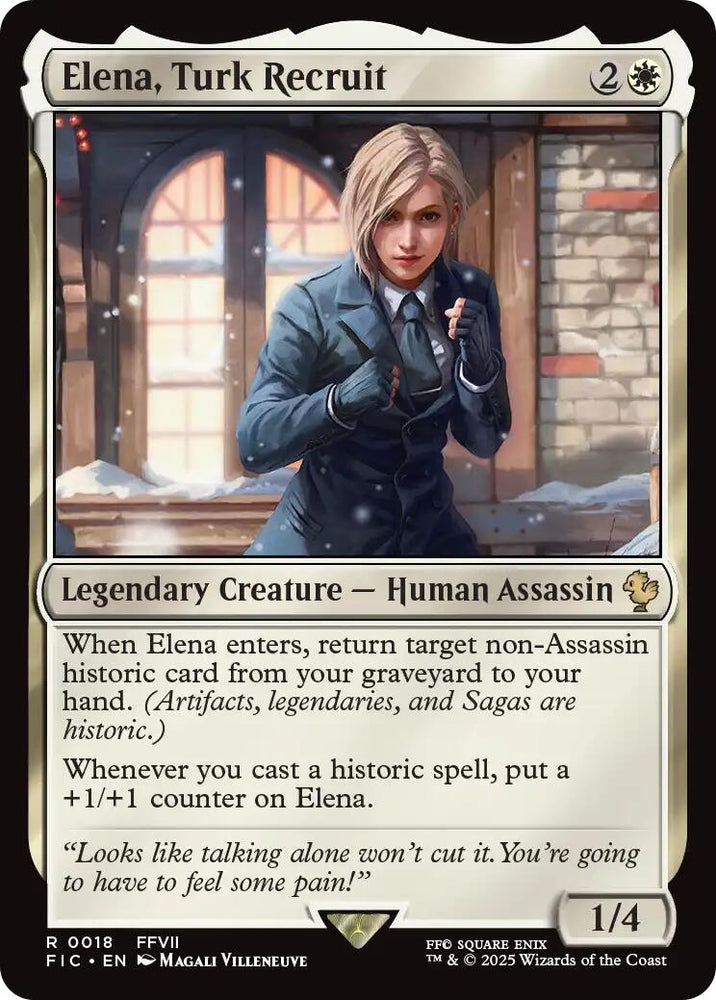 Image for Elena, Turk Recruit (Surge Foil) (18) [Commander: FINAL FANTASY] - Magic: The Gathering
