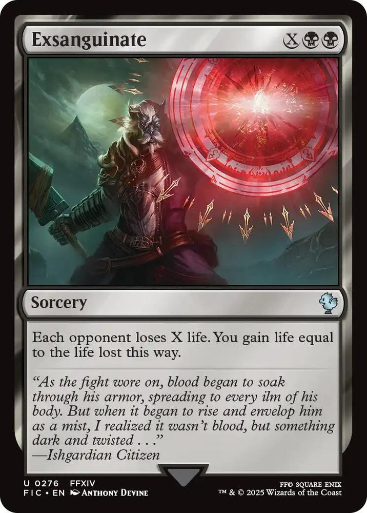 Image for Exsanguinate (Surge Foil) (276) [Commander: FINAL FANTASY] - Magic: The Gathering