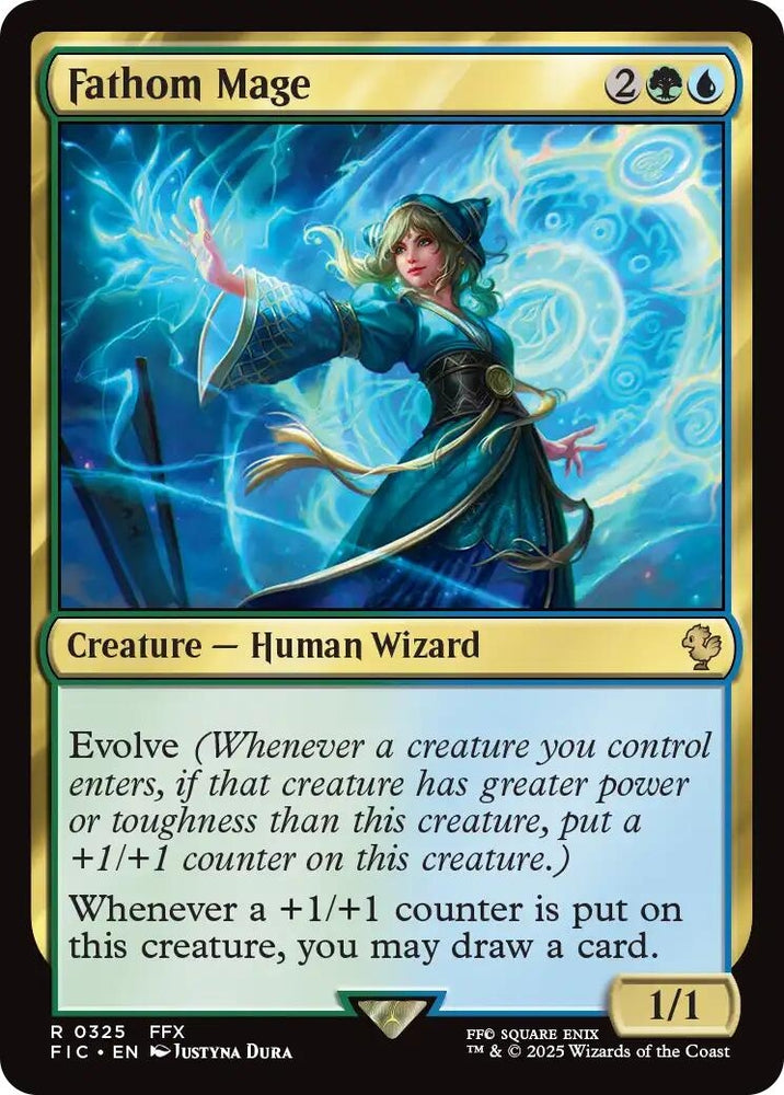 Image for Fathom Mage (Surge Foil) (325) [Commander: FINAL FANTASY] - Magic: The Gathering