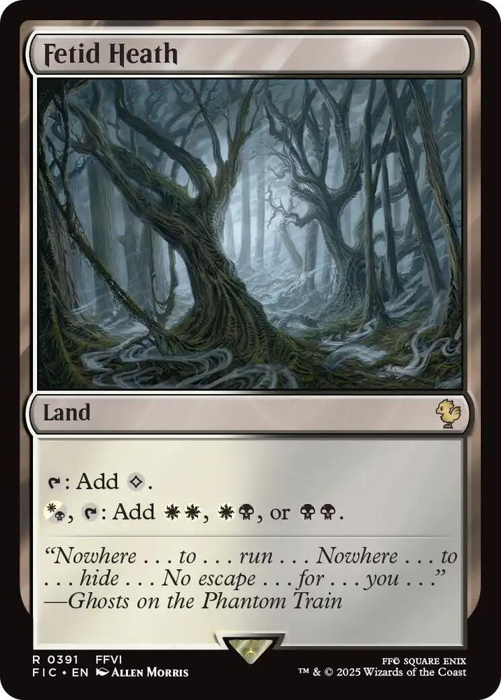 Image for Fetid Heath (Surge Foil) (391) [Commander: FINAL FANTASY] - Magic: The Gathering