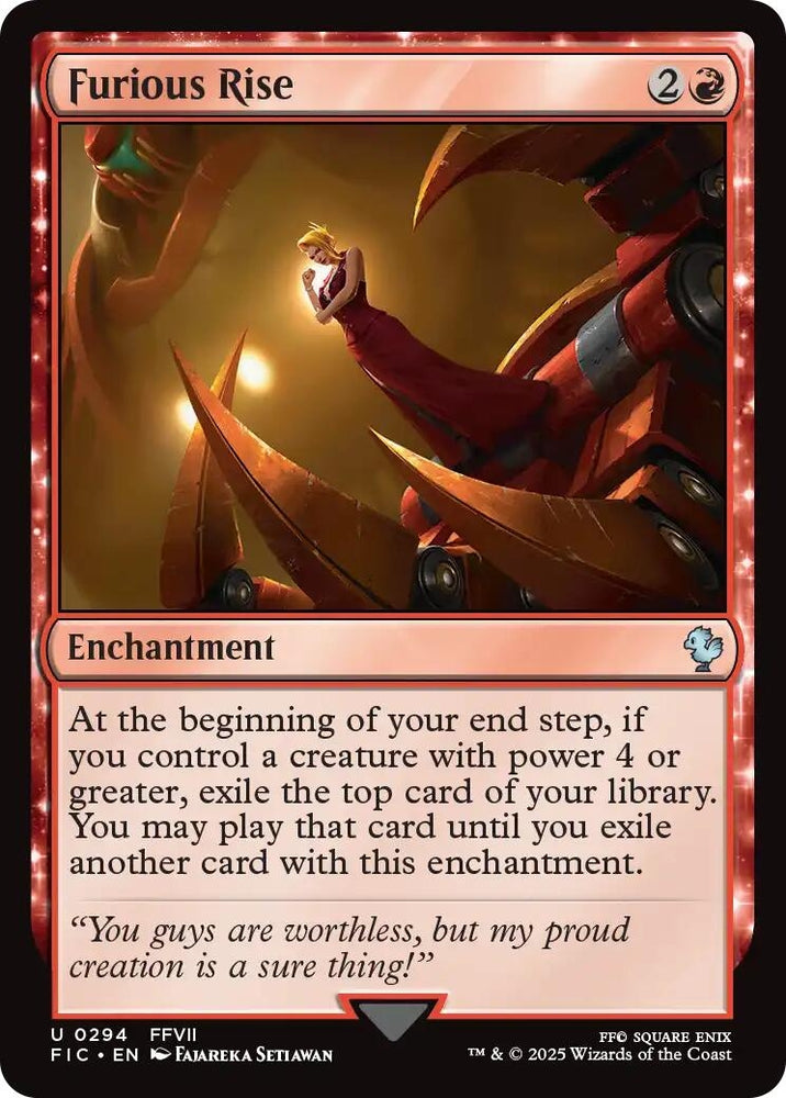 Image for Furious Rise (Surge Foil) (294) [Commander: FINAL FANTASY] - Magic: The Gathering