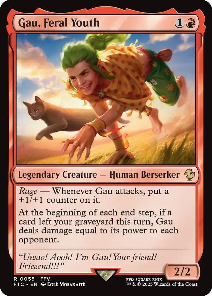 Image for Gau, Feral Youth (Surge Foil) (55) [Commander: FINAL FANTASY] - Magic: The Gathering