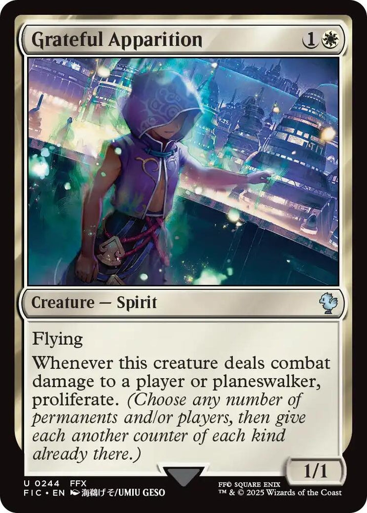 Image for Grateful Apparition (Surge Foil) (244) [Commander: FINAL FANTASY] - Magic: The Gathering