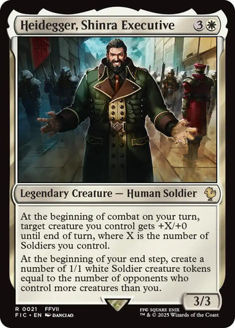 Image for Heidegger, Shinra Executive (Surge Foil) (21) [Commander: FINAL FANTASY] - Magic: The Gathering