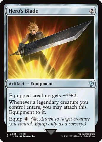 Image for Hero's Blade (Surge Foil) (345) [Commander: FINAL FANTASY] - Magic: The Gathering