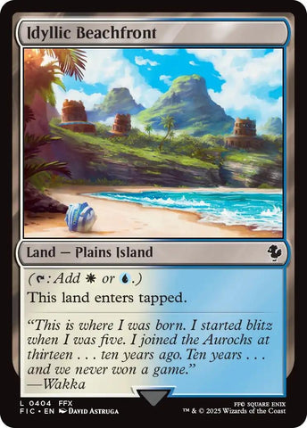 Image for Idyllic Beachfront (Surge Foil) (404) [Commander: FINAL FANTASY] - Magic: The Gathering