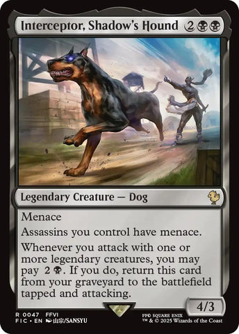 Image for Interceptor, Shadow's Hound (Surge Foil) (47) [Commander: FINAL FANTASY] - Magic: The Gathering