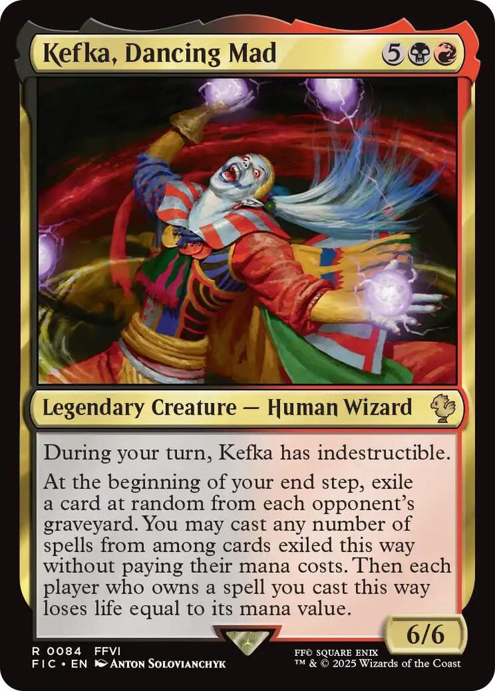 Image for Kefka, Dancing Mad (Surge Foil) (84) [Commander: FINAL FANTASY] - Magic: The Gathering