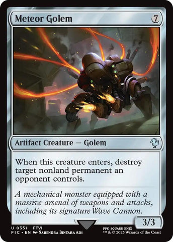 Image for Meteor Golem (Surge Foil) (351) [Commander: FINAL FANTASY] - Magic: The Gathering