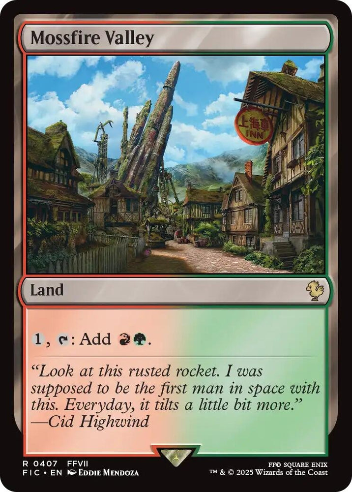 Image for Mossfire Valley (Surge Foil) (407) [Commander: FINAL FANTASY] - Magic: The Gathering