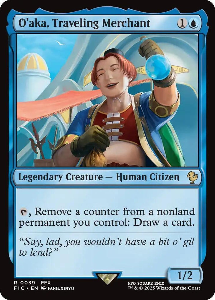 Image for O'aka, Traveling Merchant (Surge Foil) (39) [Commander: FINAL FANTASY] - Magic: The Gathering