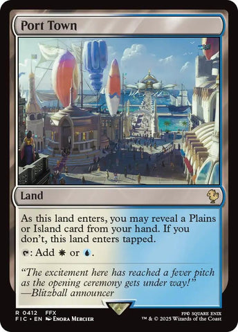 Image for Port Town (Surge Foil) (412) [Commander: FINAL FANTASY] - Magic: The Gathering
