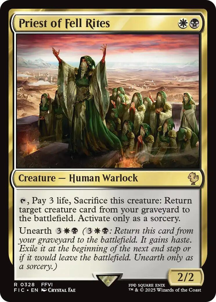Image for Priest of Fell Rites (Surge Foil) (328) [Commander: FINAL FANTASY] - Magic: The Gathering
