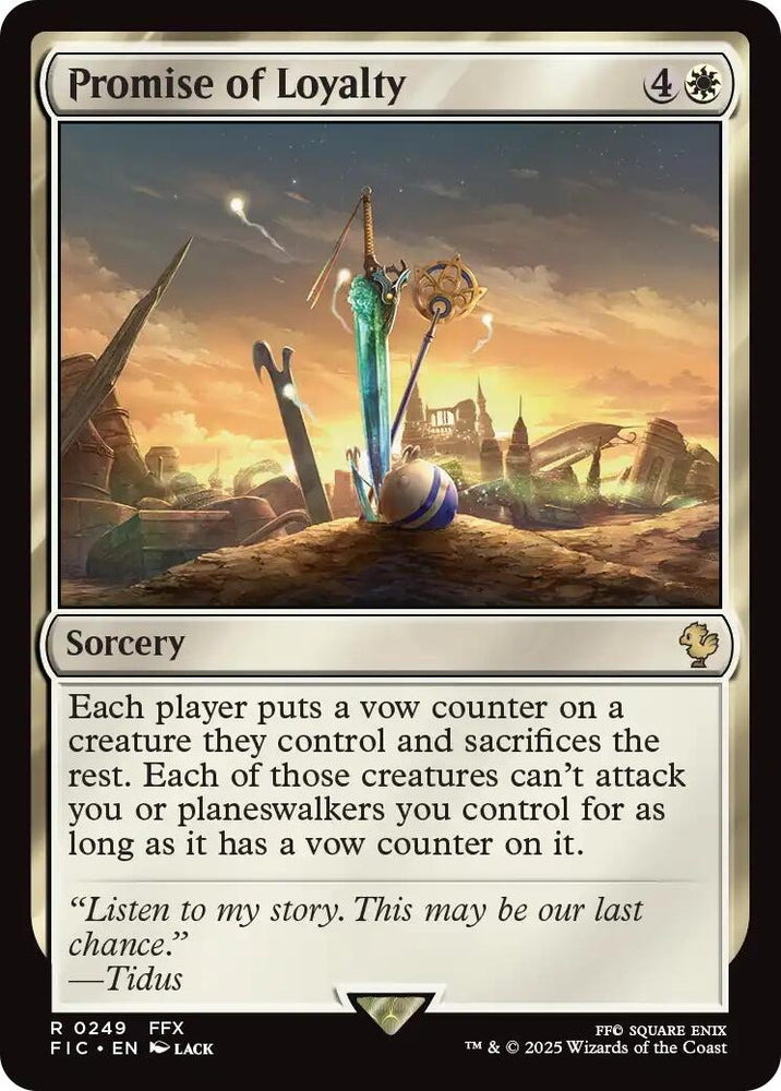 Image for Promise of Loyalty (Surge Foil) (249) [Commander: FINAL FANTASY] - Magic: The Gathering