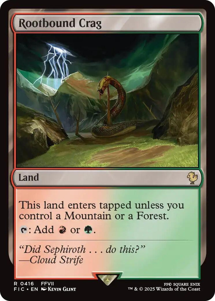 Image for Rootbound Crag (Surge Foil) (416) [Commander: FINAL FANTASY] - Magic: The Gathering
