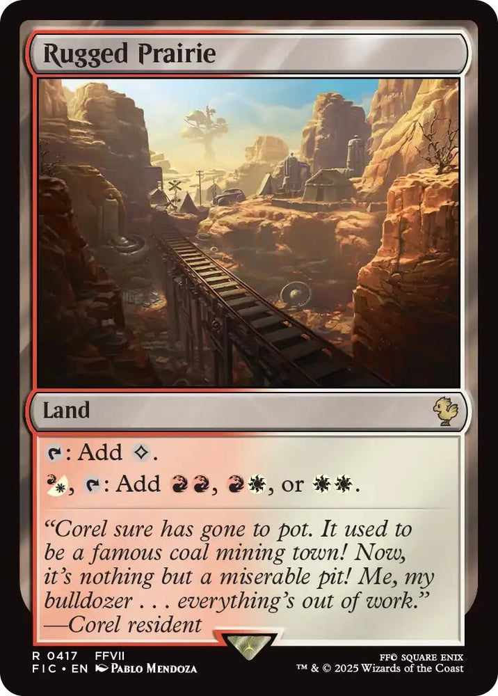 Image for Rugged Prairie (Surge Foil) (417) [Commander: FINAL FANTASY] - Magic: The Gathering