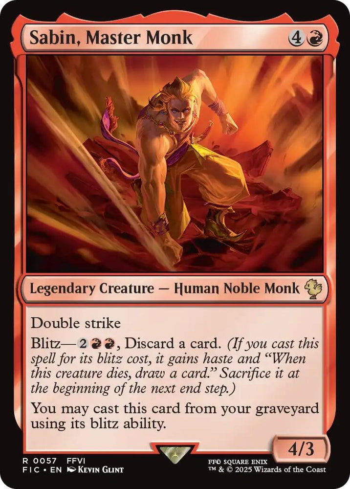Image for Sabin, Master Monk (Surge Foil) (57) [Commander: FINAL FANTASY] - Magic: The Gathering
