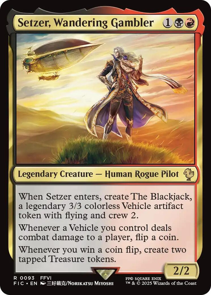 Image for Setzer, Wandering Gambler (Surge Foil) (93) [Commander: FINAL FANTASY] - Magic: The Gathering