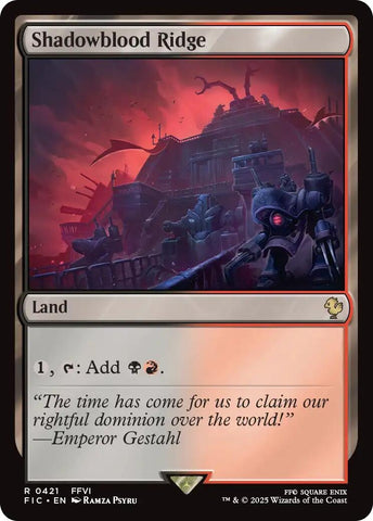 Image for Shadowblood Ridge (Surge Foil) (421) [Commander: FINAL FANTASY] - Magic: The Gathering