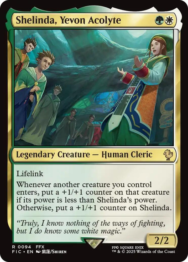 Image for Shelinda, Yevon Acolyte (Surge Foil) (94) [Commander: FINAL FANTASY] - Magic: The Gathering
