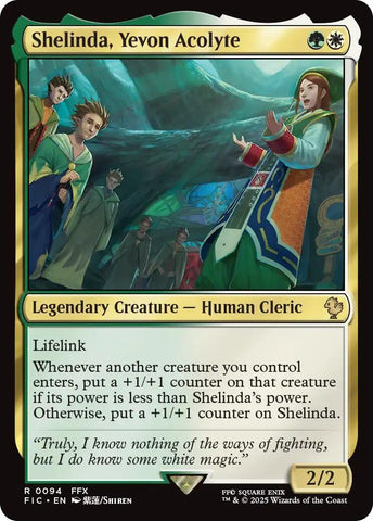 Image for Shelinda, Yevon Acolyte (Surge Foil) (94) [Commander: FINAL FANTASY] - Magic: The Gathering