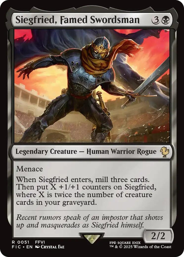 Image for Siegfried, Famed Swordsman (Surge Foil) (51) [Commander: FINAL FANTASY] - Magic: The Gathering