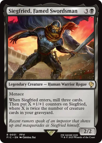 Image for Siegfried, Famed Swordsman (Surge Foil) (51) [Commander: FINAL FANTASY] - Magic: The Gathering