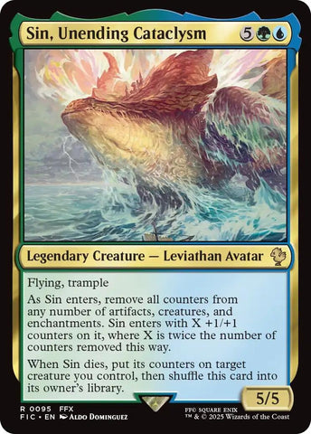 Image for Sin, Unending Cataclysm (Surge Foil) (95) [Commander: FINAL FANTASY] - Magic: The Gathering