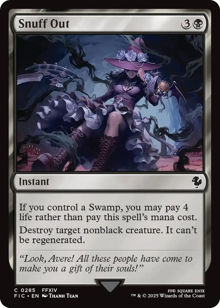 Image for Snuff Out (Surge Foil) (285) [Commander: FINAL FANTASY] - Magic: The Gathering