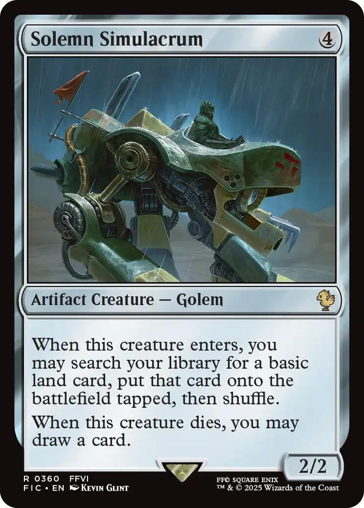 Image for Solemn Simulacrum (Surge Foil) (360) [Commander: FINAL FANTASY] - Magic: The Gathering
