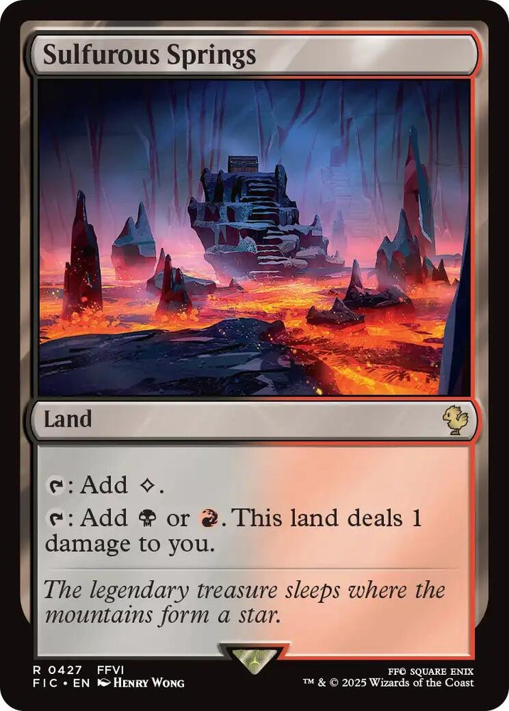 Image for Sulfurous Springs (Surge Foil) (427) [Commander: FINAL FANTASY] - Magic: The Gathering