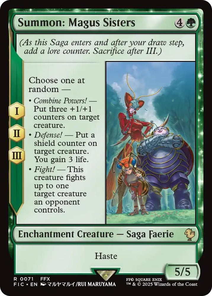 Image for Summon: Magus Sisters (Surge Foil) (71) [Commander: FINAL FANTASY] - Magic: The Gathering