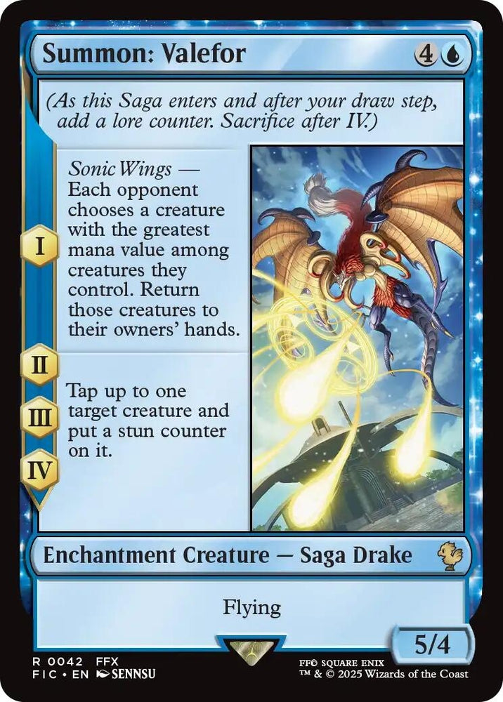 Image for Summon: Valefor (Surge Foil) (42) [Commander: FINAL FANTASY] - Magic: The Gathering