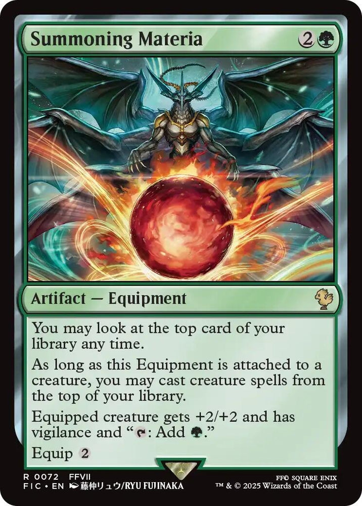 Image for Summoning Materia (Surge Foil) (72) [Commander: FINAL FANTASY] - Magic: The Gathering
