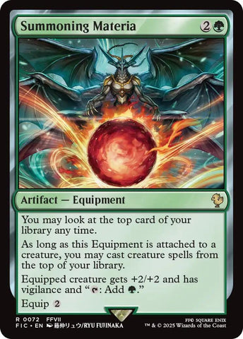 Image for Summoning Materia (Surge Foil) (72) [Commander: FINAL FANTASY] - Magic: The Gathering