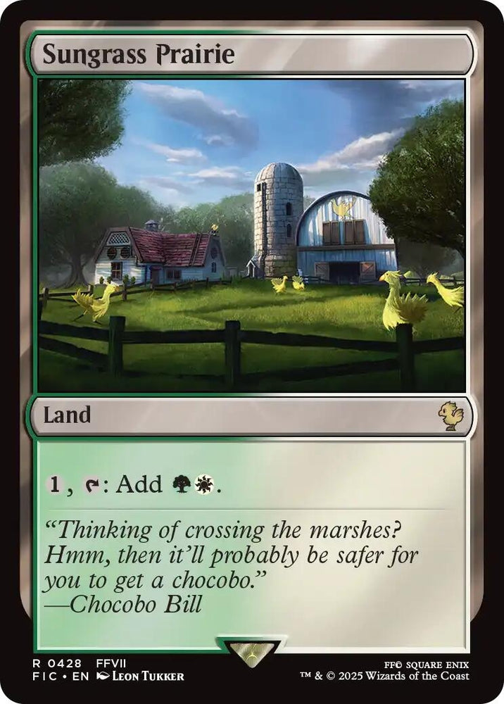 Image for Sungrass Prairie (Surge Foil) (428) [Commander: FINAL FANTASY] - Magic: The Gathering