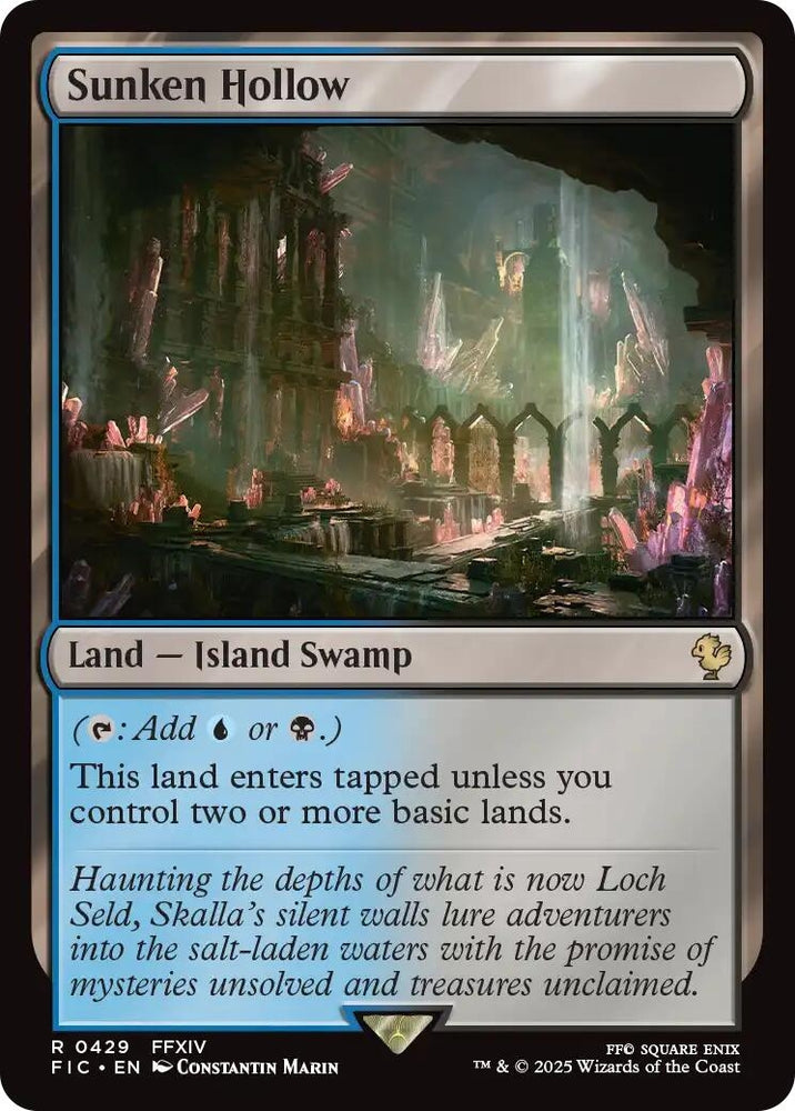 Image for Sunken Hollow (Surge Foil) (429) [Commander: FINAL FANTASY] - Magic: The Gathering