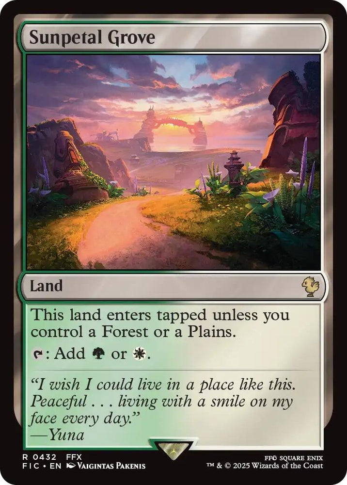 Image for Sunpetal Grove (Surge Foil) (432) [Commander: FINAL FANTASY] - Magic: The Gathering