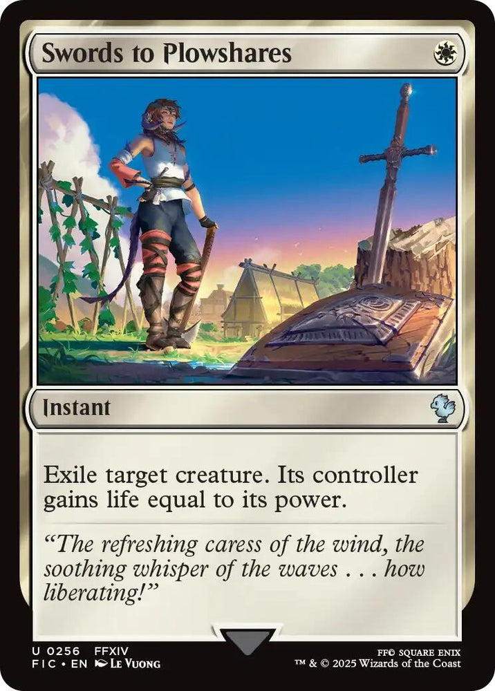 Image for Swords to Plowshares (Surge Foil) (256) [Commander: FINAL FANTASY] - Magic: The Gathering