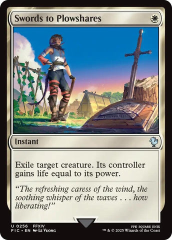 Image for Swords to Plowshares (Surge Foil) (256) [Commander: FINAL FANTASY] - Magic: The Gathering