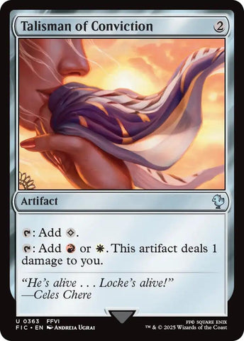 Image for Talisman of Conviction (Surge Foil) (363) [Commander: FINAL FANTASY] - Magic: The Gathering
