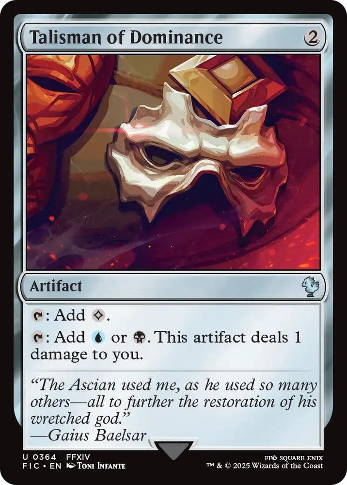Image for Talisman of Dominance (Surge Foil) (364) [Commander: FINAL FANTASY] - Magic: The Gathering