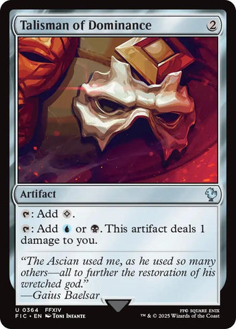 Image for Talisman of Dominance (Surge Foil) (364) [Commander: FINAL FANTASY] - Magic: The Gathering